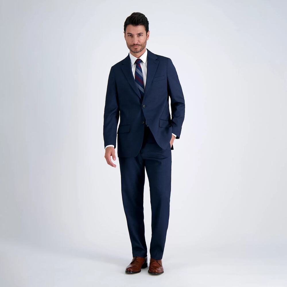 JM‎ Haggar Navy Twill Tailored Fit Stretch Suit Pants Men’s 36x32 NWT-NEW!!